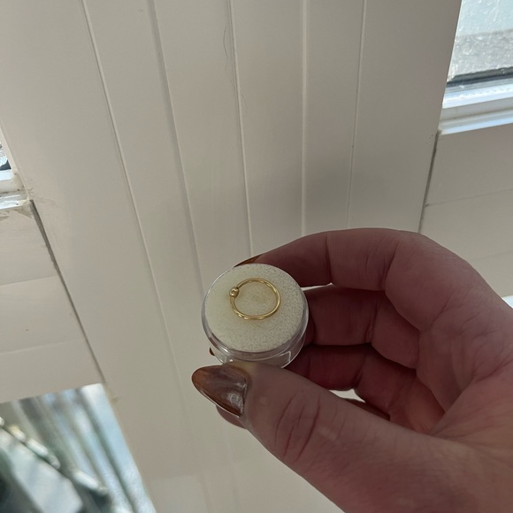 Body Gems Side Facing Bezel Ring with Opal - Picture 4 of 4